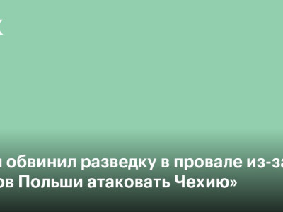 Бабиш обвинил разведку в провале из-за «планов Польши атаковать Чехию»