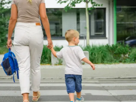 Ребенок поставил на место женщину, которая шла на красный свет