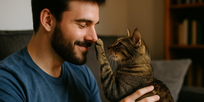 Случайная встреча на пляже изменила жизнь кота и человека