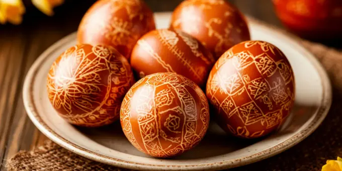 Натурально и красиво: чем заменили луковую шелуху при покраске яиц
